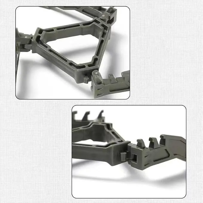 2Pcs Camping Stove Fuel Can Stabilizer, Mini Foldable Outdoor Hiking Cooking Gas Tank Bracket,Foldable Outdoor Cartridge Canister Tripod (Black)