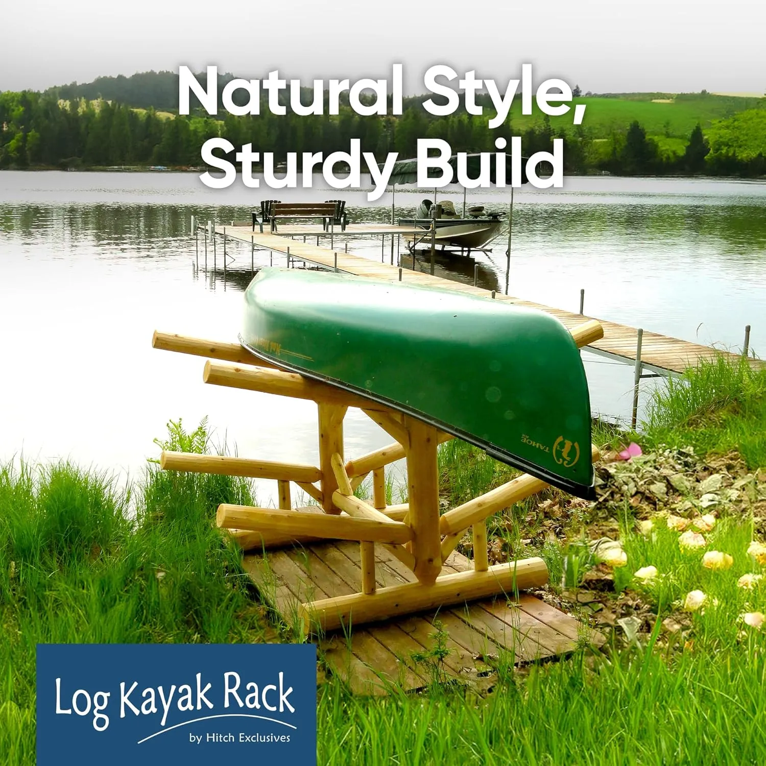 4-Place Kayak/Canoe Rack, Freestanding Kayak Storage Rack, Kayak Racks for Outdoor Storage, SUP or Canoe Storage Rack