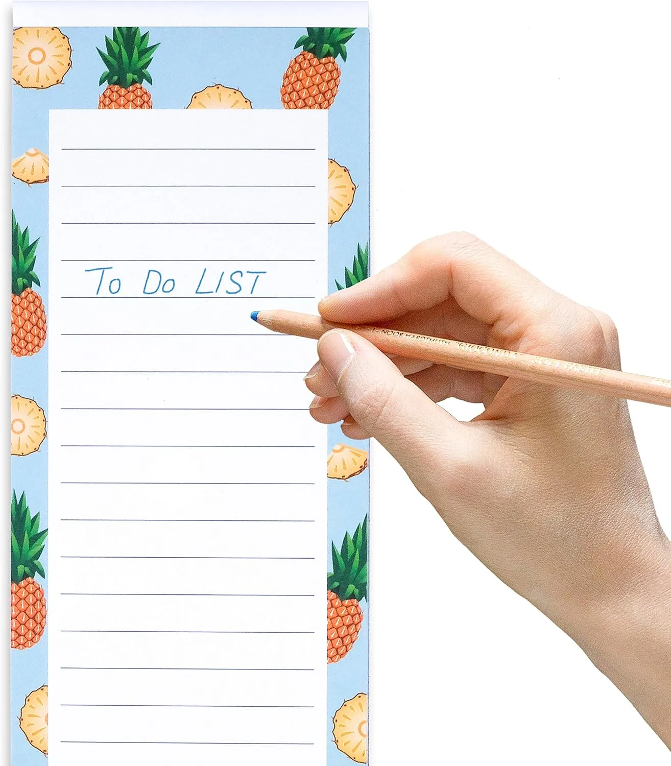 8 Magnetic Notepads  Notepads for Grocery List, Shopping List, To-Do List, Reminders -Strong Magnetic Back- Memo Notepad with Realistic Fruit Designs | 25 Sheets per Pad 7.5 x 3.5 inch (8 Pack)