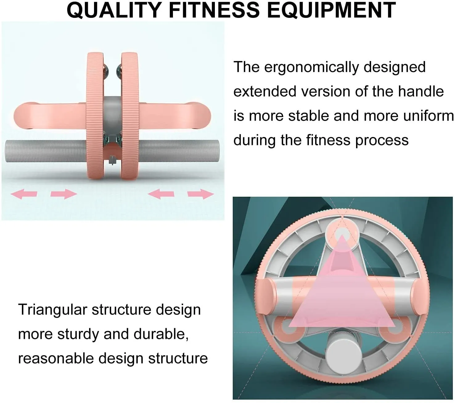 Ab Wheel Slide 4 wheel roller with resistance band Multifunction Set with Push Up Bar Dumbbell Tensioner body strength trainer