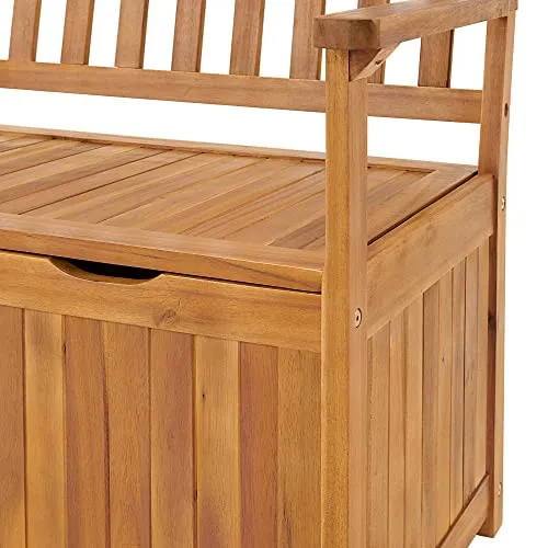 Alaterre Furniture Londonderry Outdoor Storage Bench, Natural