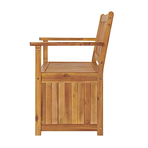 Alaterre Furniture Londonderry Outdoor Storage Bench, Natural