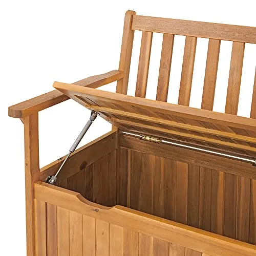 Alaterre Furniture Londonderry Outdoor Storage Bench, Natural