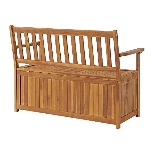 Alaterre Furniture Londonderry Outdoor Storage Bench, Natural
