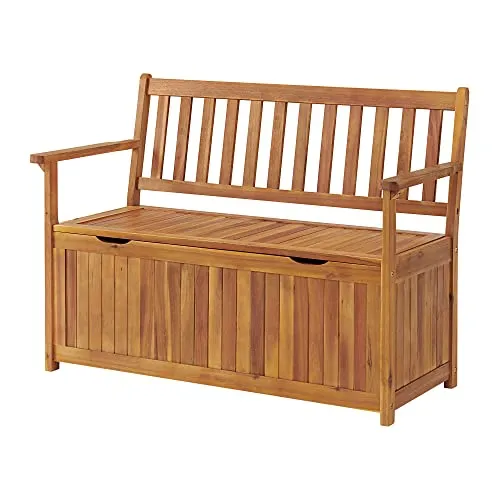 Alaterre Furniture Londonderry Outdoor Storage Bench, Natural