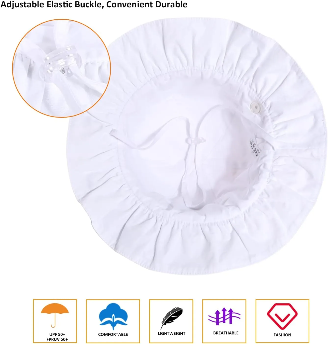 Baby Girl Wide Brim Bucket Hats with UPF 50  Outdoor Adjustable Beach Hat with Sun Hat