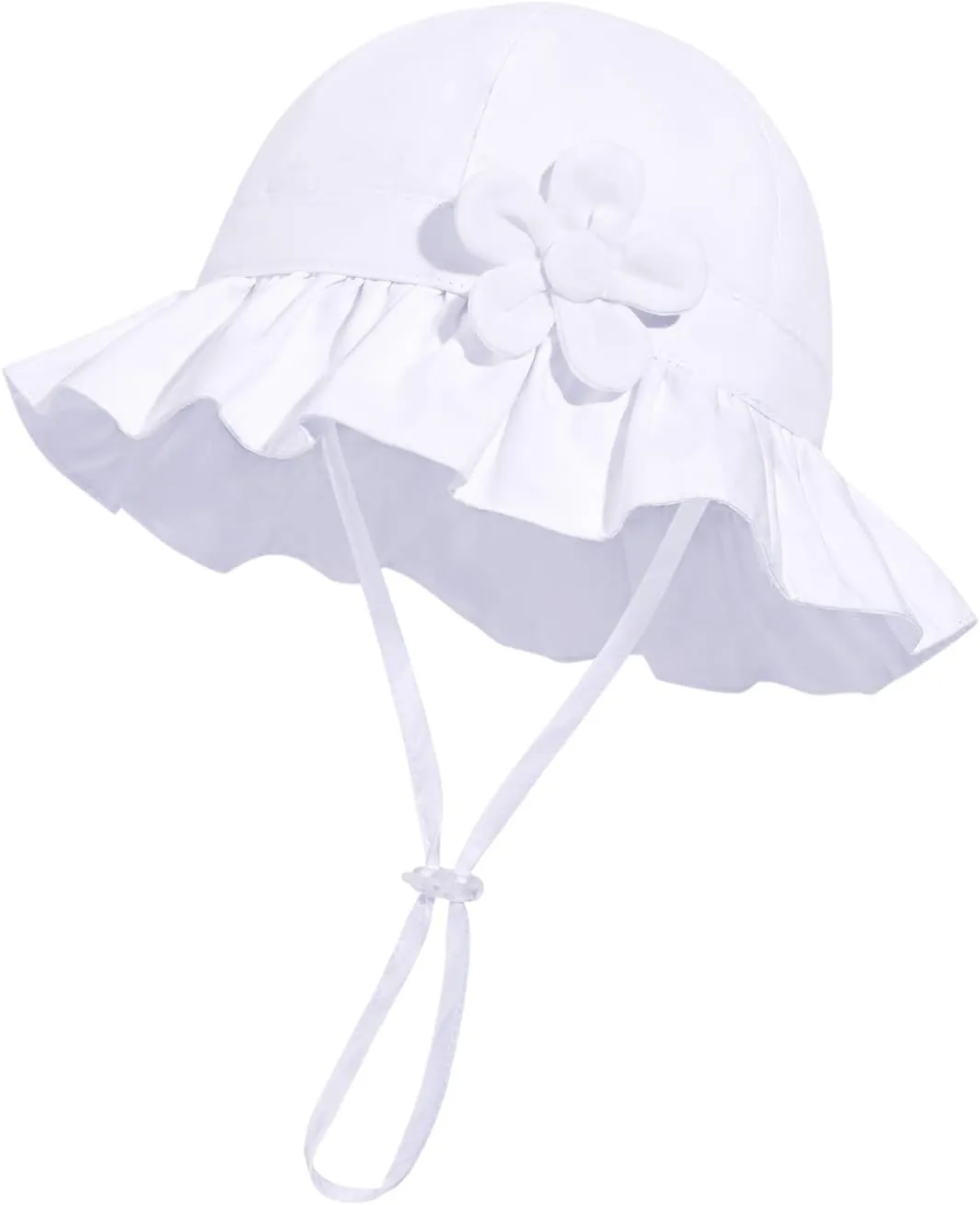 Baby Girl Wide Brim Bucket Hats with UPF 50  Outdoor Adjustable Beach Hat with Sun Hat