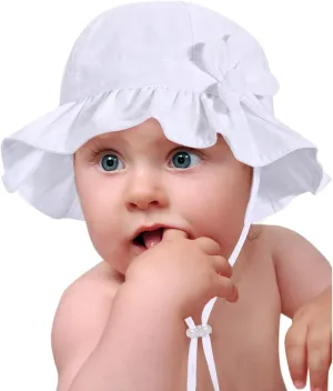 Baby Girl Wide Brim Bucket Hats with UPF 50  Outdoor Adjustable Beach Hat with Sun Hat