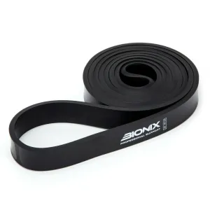 Bionix Pull Up Assistance Bands - Thick, Heavy & Long Latex Exercise Resistance Training Loop Band Set Chin Up Assist, Stretching, Workout, Powerlifting, Yoga Pilates, Legs Glutes Toning - Boost Mobility & Strength For Men and Women Black