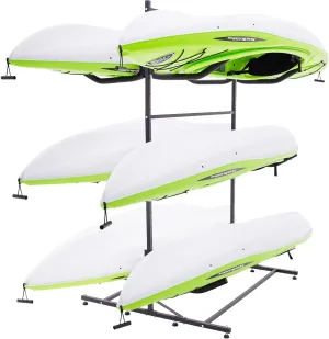 Black Widow Elevate Outdoor Double-Sided 6 Kayak & SUP Storage Rack