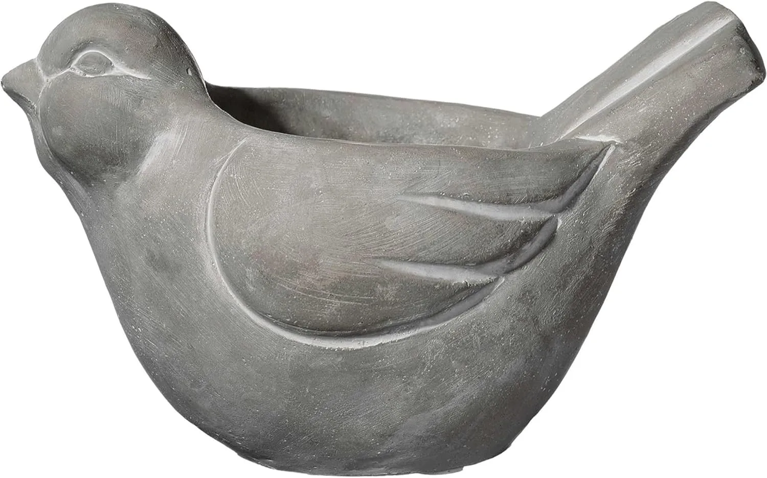 Classic Home and Garden Cement Buddies Indoor Outdoor Bird Planter, Gray, Small, 6"