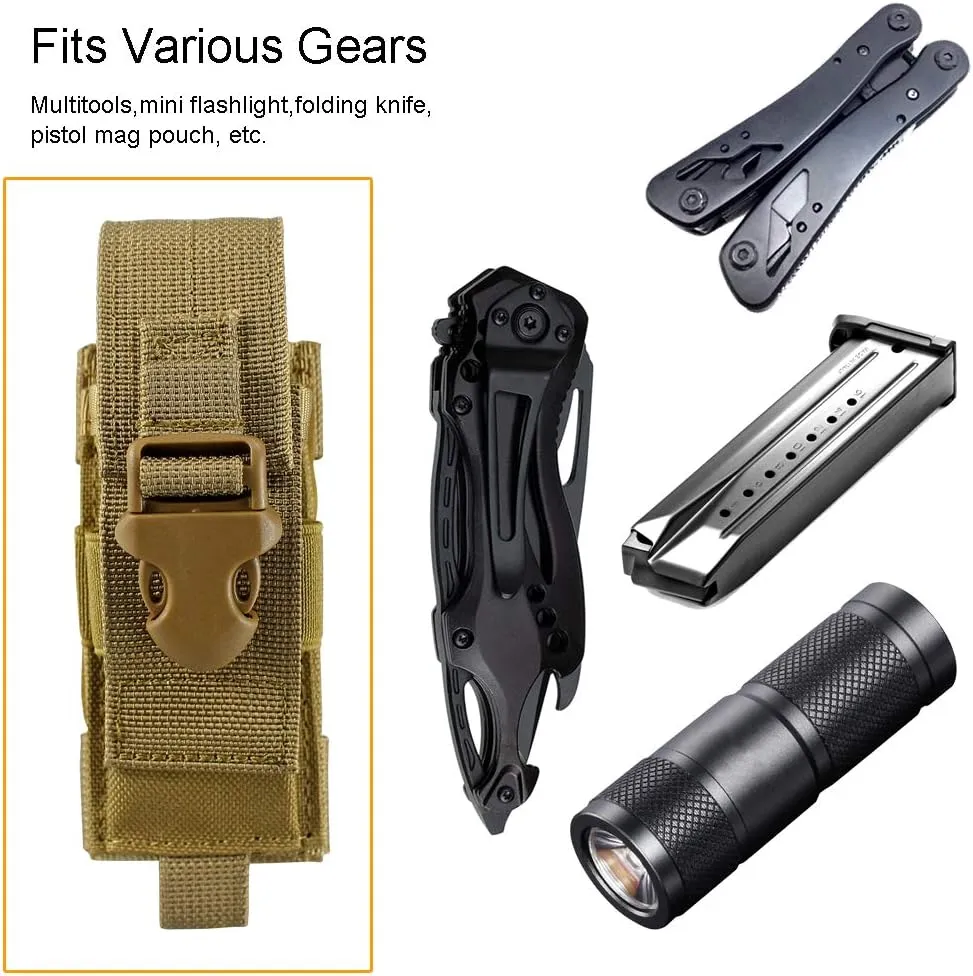 Depring Tactical Single Sheath Holster Utility Tool Holder Case Horizontal Vertical Pistol Mag Pouch