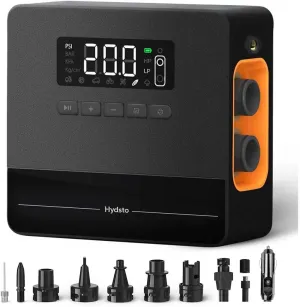 Electric Portable SUP Air Pump, Faster 20PSI High Pressure Paddle Board Pump, Dual Stage Inflation & Deflation Auto-Off &12V DC Car Connector for Inflatable Stand up Boards, Boats