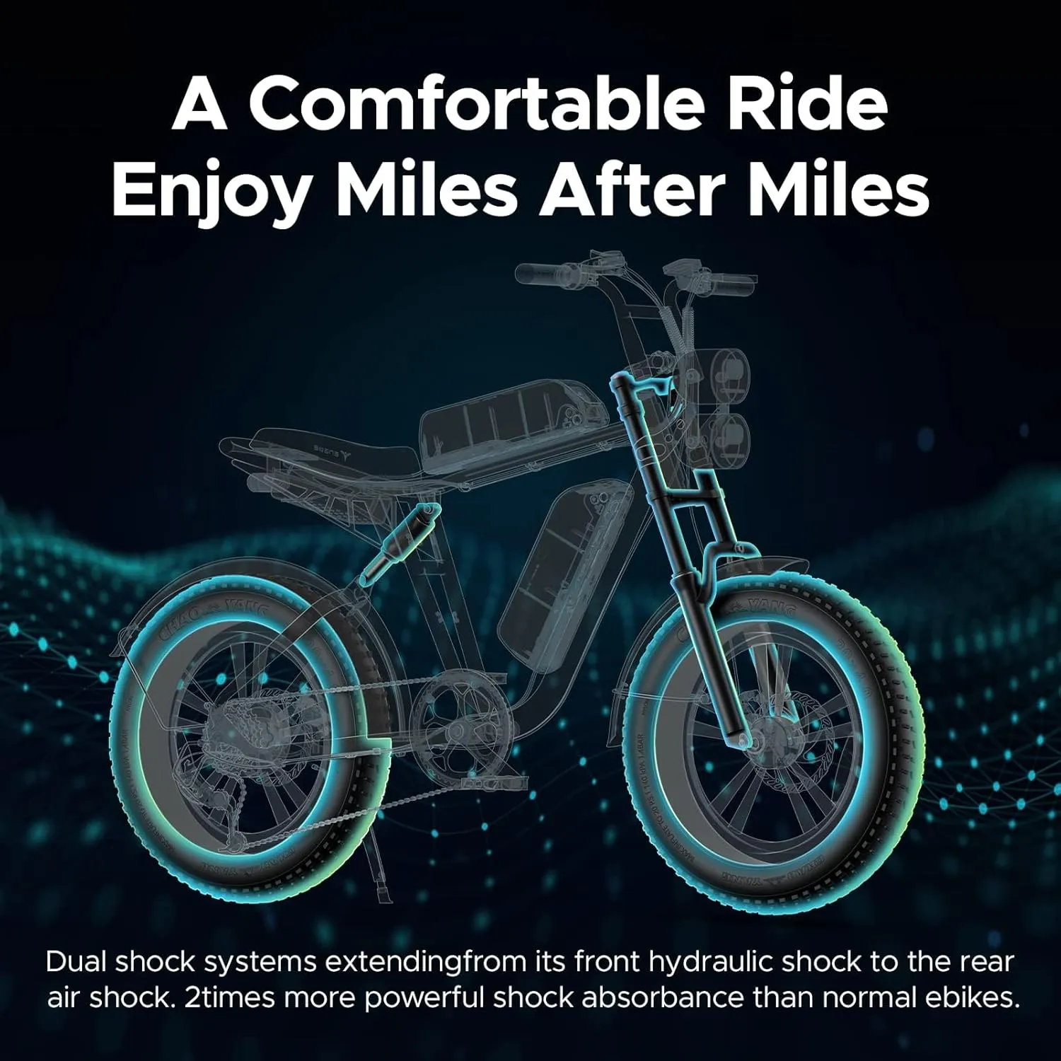 ENGWE M20 Electric Bike for Adults - 1000W 28mph Moped Ebike 48V13A Single/48V26A Dual Battery 20*4.0" Fat Tire All Terrain Off Road E-Bike Full Suspension Max 94Miles Long Range 7-Speed UL Certified