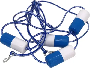 Fibropool Safety Rope with Floats, Pre-Assembled Divider Buoy with Hooks