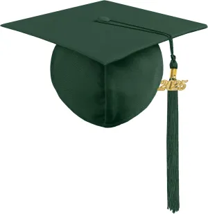 Graduation Cap with 2025 Tassel Year Charm Black Graduation Cap for High School & Bachelor