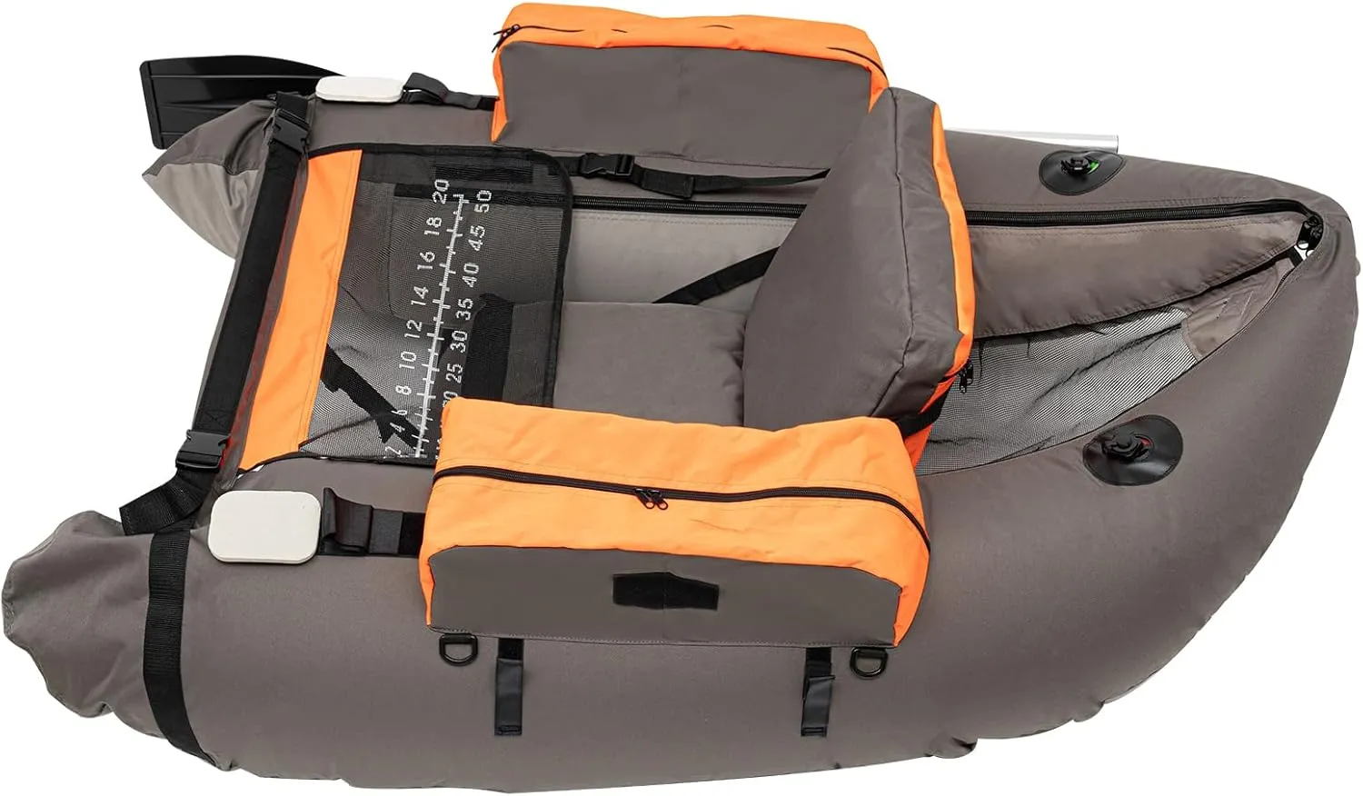 Inflatable Dinghy Boats, 286.6 IBS Portable Inflatable Fishing Boat Adjustable Straps & Bracket Outdoor Boat Raft, Belly Boat Fishing Float Tube with Storage Pockets