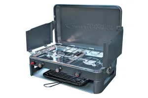 Outdoor Revolution Twin Burner Camping Gas Stove & Grill