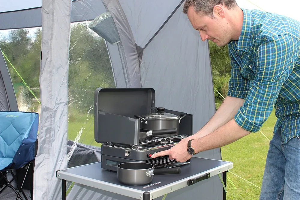 Outdoor Revolution Twin Burner Camping Gas Stove & Grill