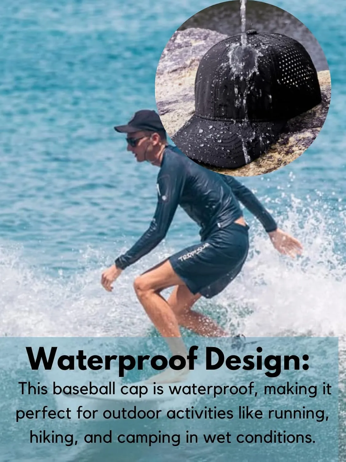 Oversize XXL Baseball Caps,Quick Dry Mesh Sports Hat for Big Heads 22"-25"Waterproof Lightweight Running Sun Hat.