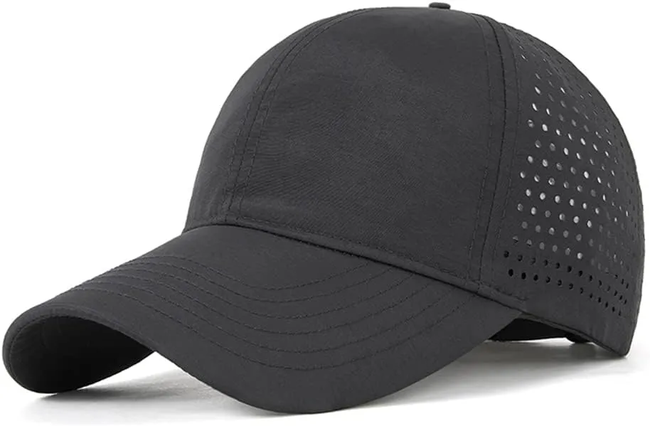 Oversize XXL Baseball Caps,Quick Dry Mesh Sports Hat for Big Heads 22"-25"Waterproof Lightweight Running Sun Hat.