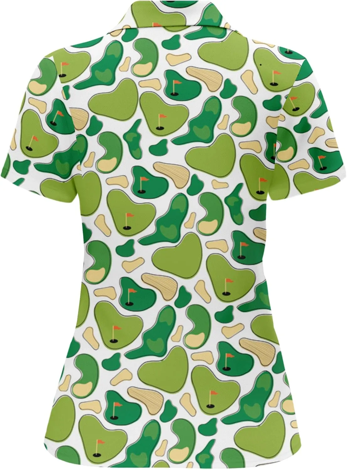PAGYMO Funny Golf Shirts for Women Print Crazy Pattern Cute Novelty Moisture Wicking Short Sleeve Tennis Polo Shirt