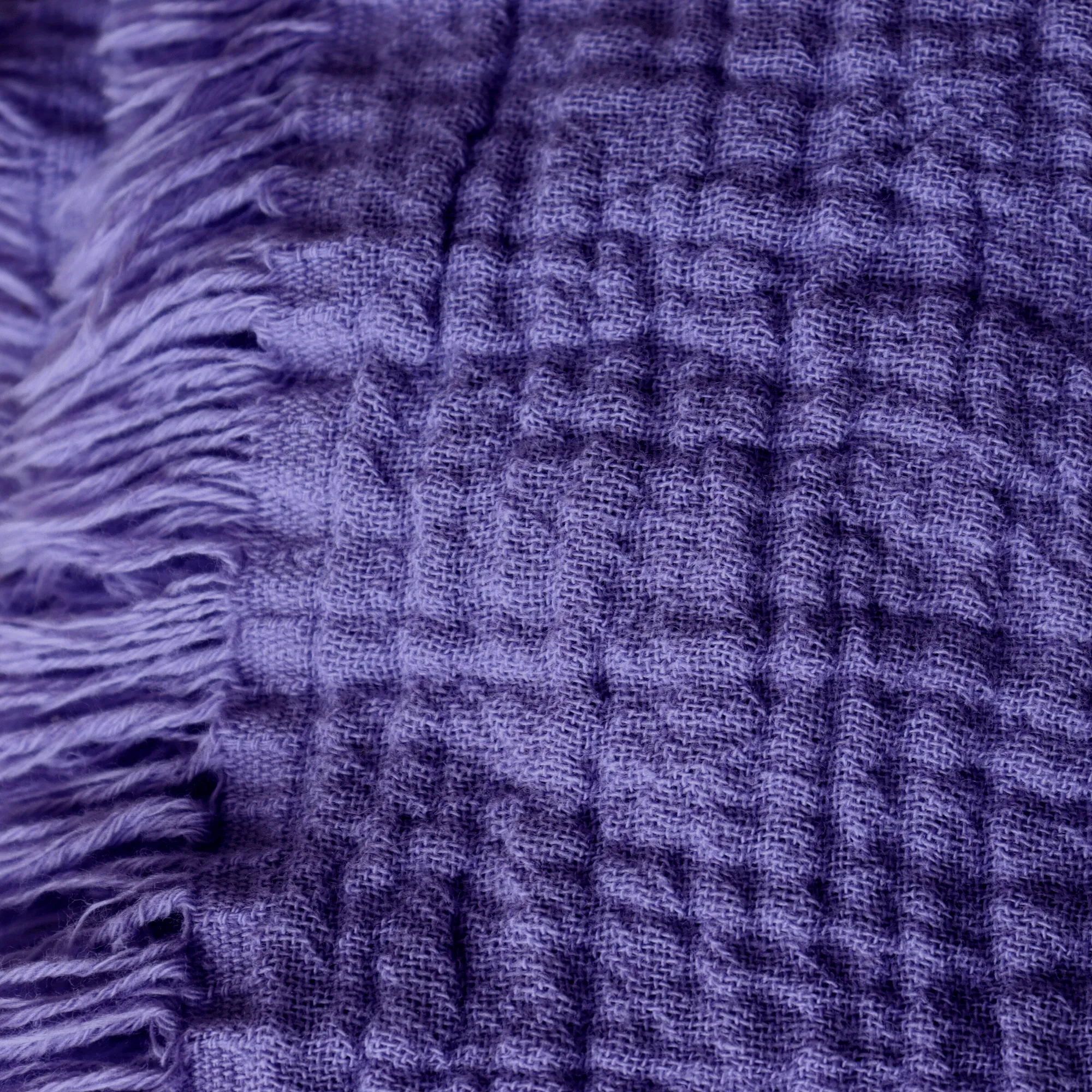 Purple Muslin Throw Blankets