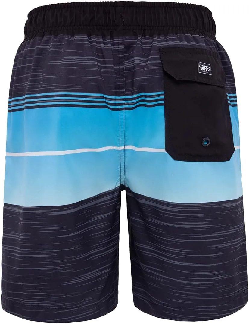 Rokka&Rolla Men's Swim Trunks Quick Dry Board Shorts Bathing Suit with Mesh Lining