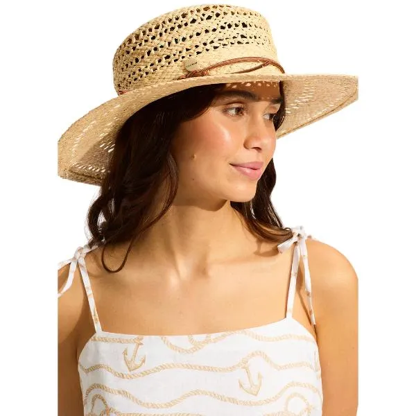 SEAFOLLY - Ladies Savona Boater Hat Natural (One Size)