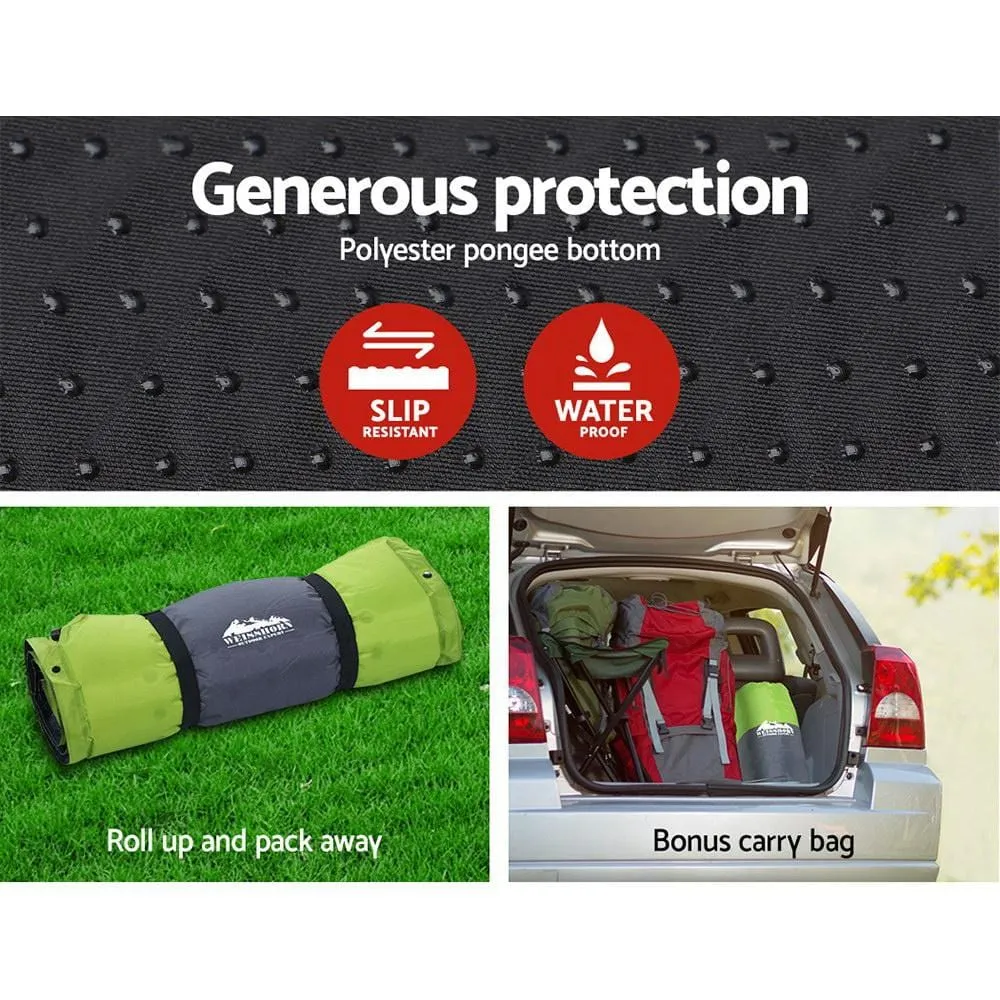 Self Inflating Mattress Camping Sleeping Mat Air Bed Pad Single Green