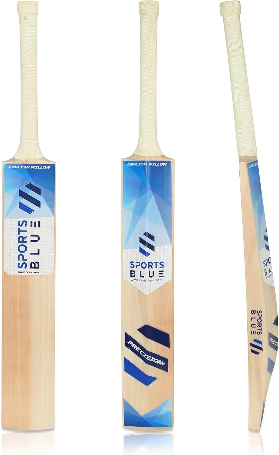 Sports Blue English Willow Cricket Bat | Grade 1 Cricket bat | 9  Straight Grains with 38mm  Edges | Ready to Play with oiling and Knocking