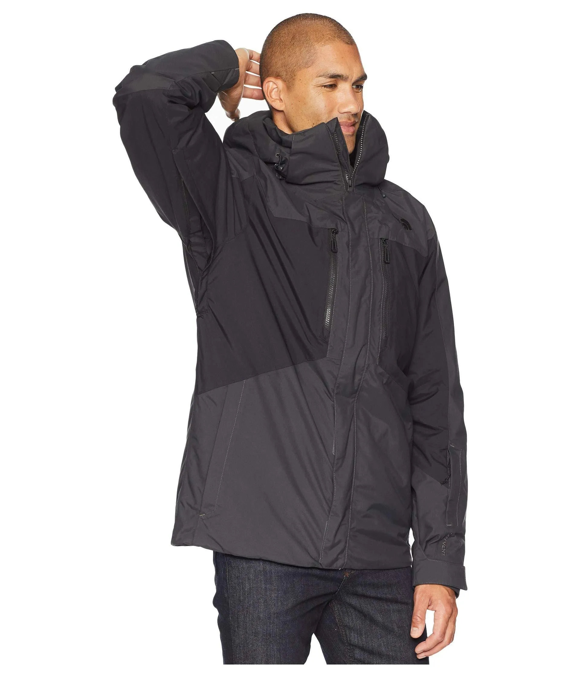 The North Face Men's Clement Triclimate Jacket - Asphalt Grey & TNF Black - L