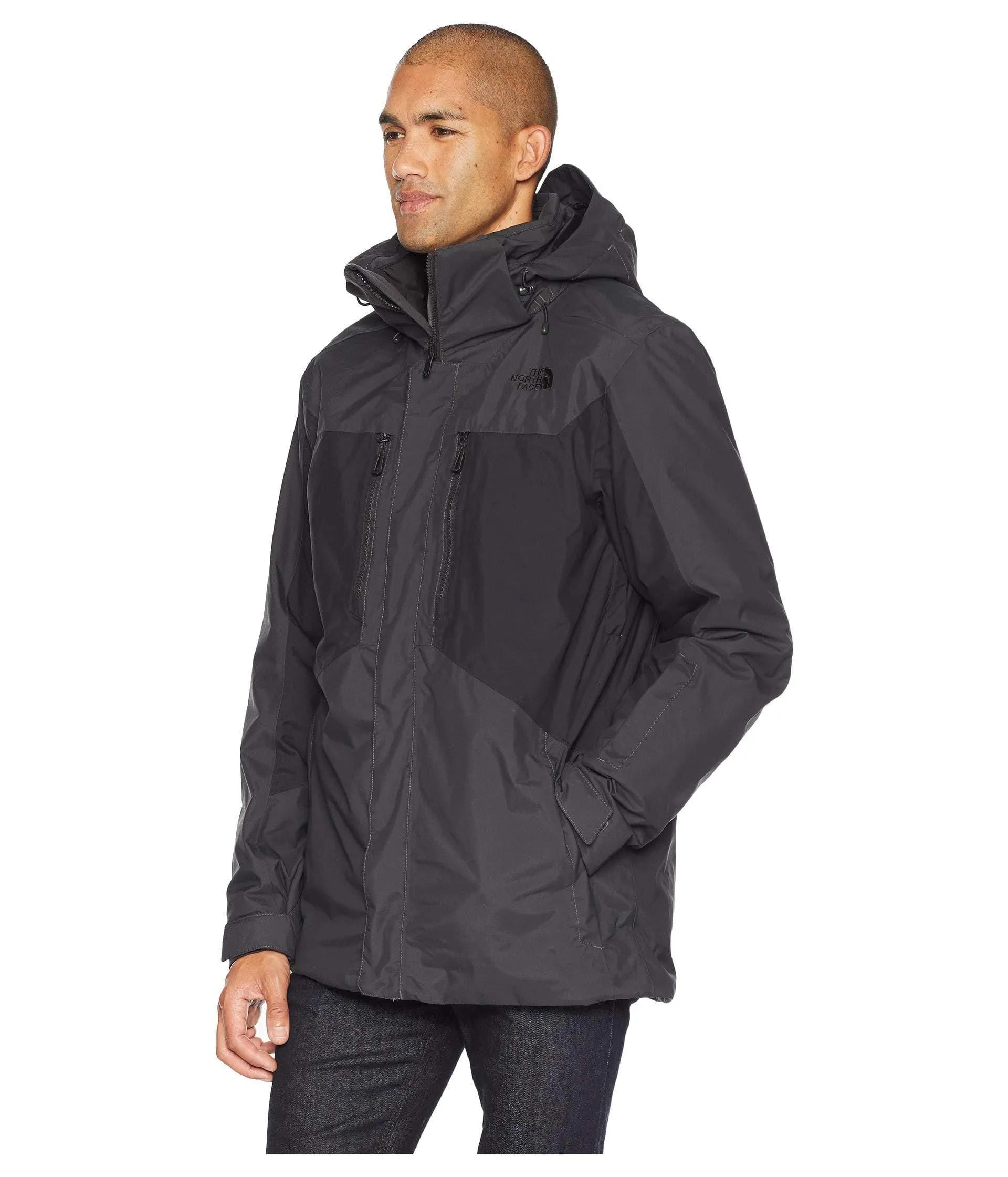 The North Face Men's Clement Triclimate Jacket - Asphalt Grey & TNF Black - L