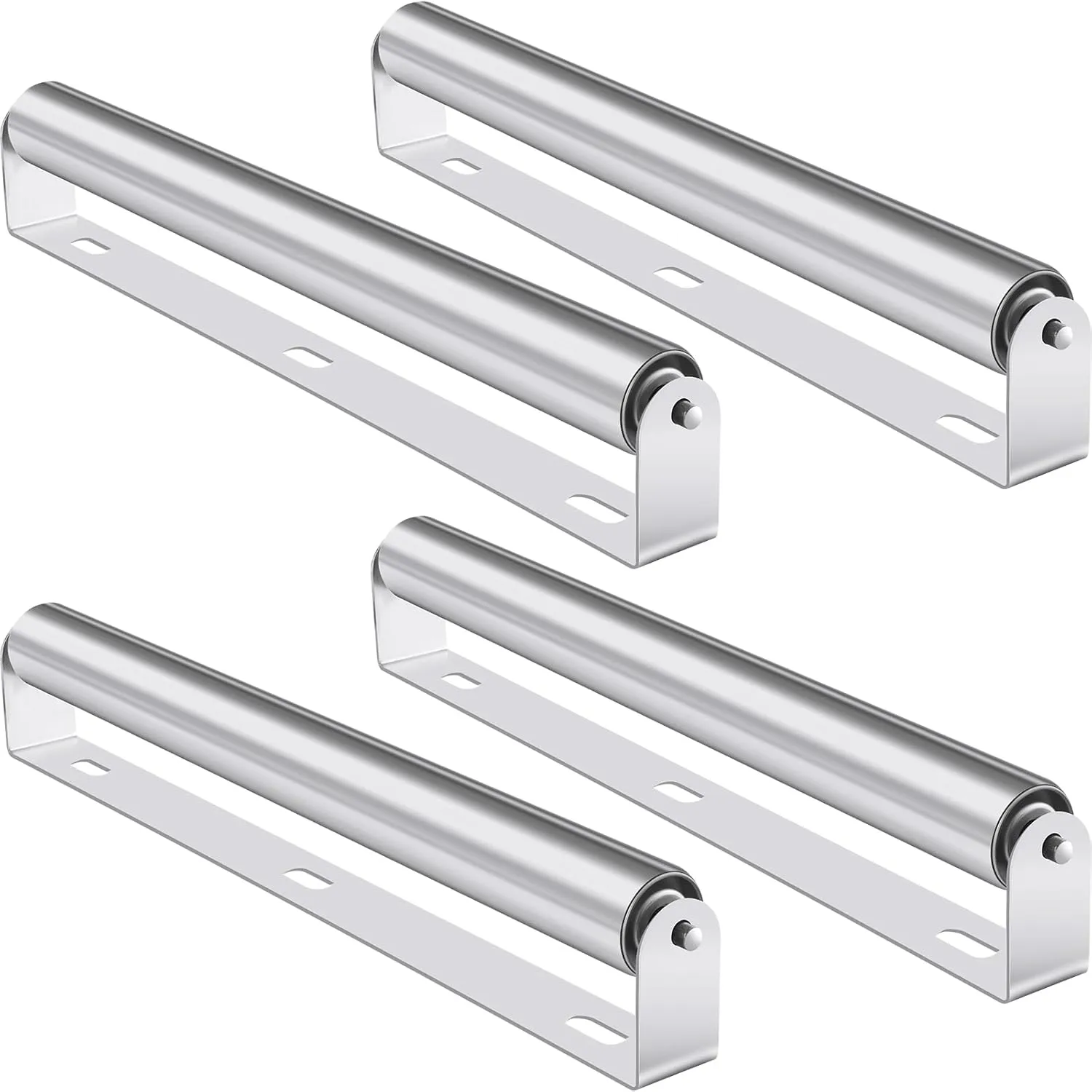 Therwen Boat Trailer Roller with Bracket Set Conveyor Rollers 1.5" Diameter Kayak Roller Metal Roller with Bracket for Transporting Raft Industrial Use