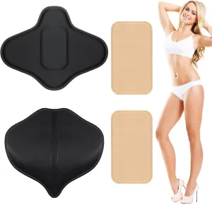 TrelaCo 4 Pcs Lipo Foam Board Set BBL Lumbar Molder AB Board Compression Abdominal Board Back Tummy Tuck Board Lumbar Supports (Black,Nude)