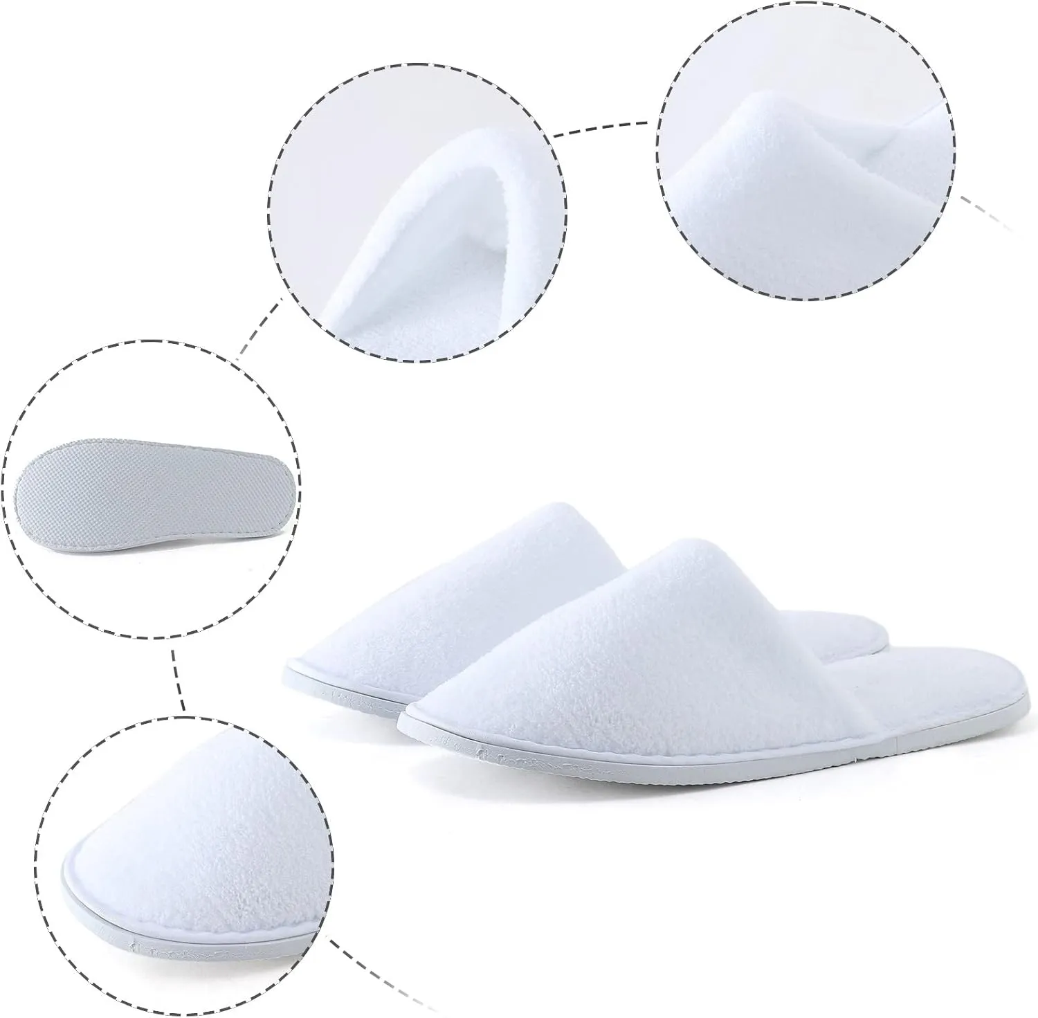 Unisex Disposable Slippers Non-Slip Washable Home Slippersf or Women and Men Hotel Guests Party Travel Spa Slippers