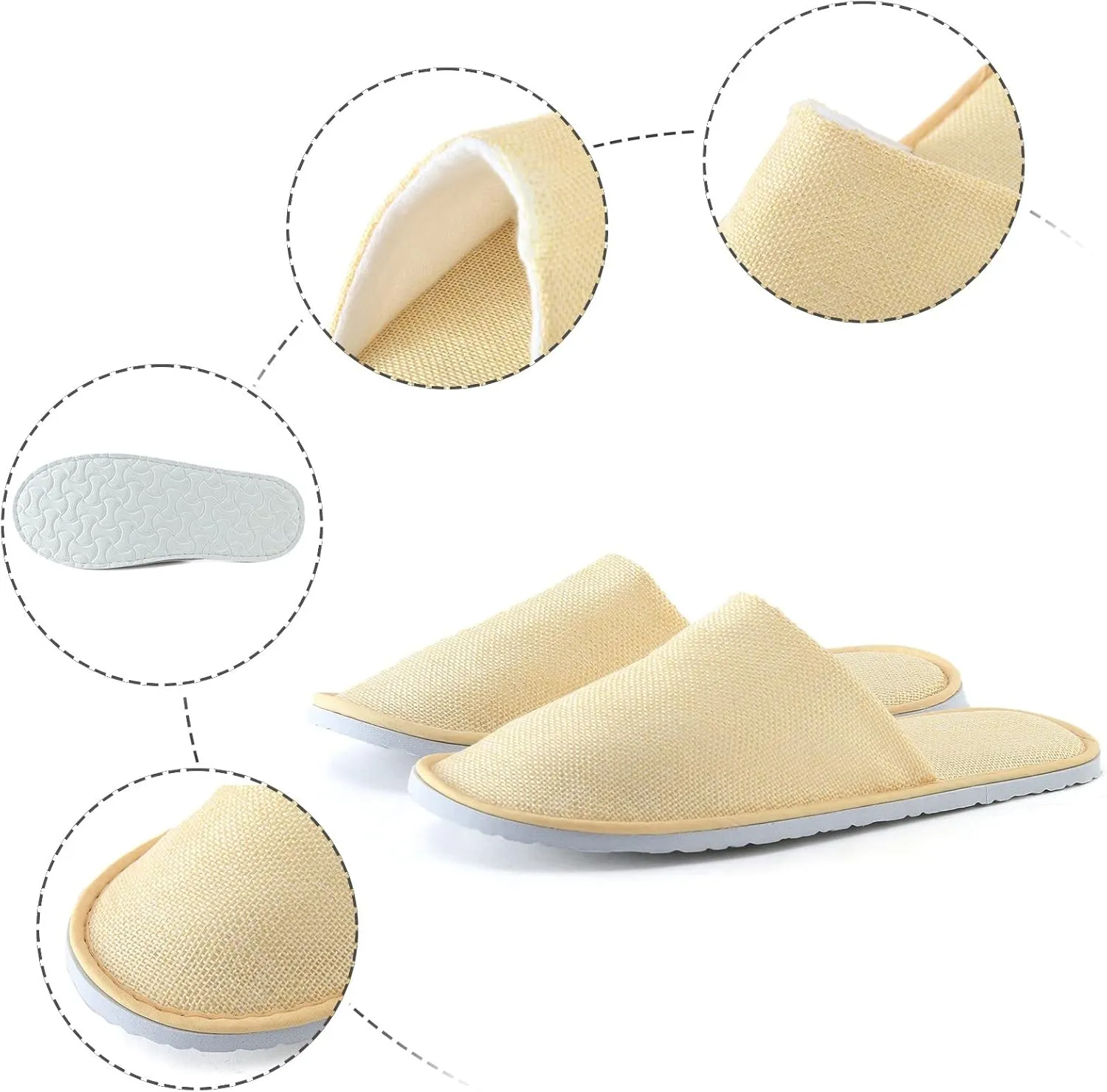 Unisex Disposable Slippers Non-Slip Washable Home Slippersf or Women and Men Hotel Guests Party Travel Spa Slippers
