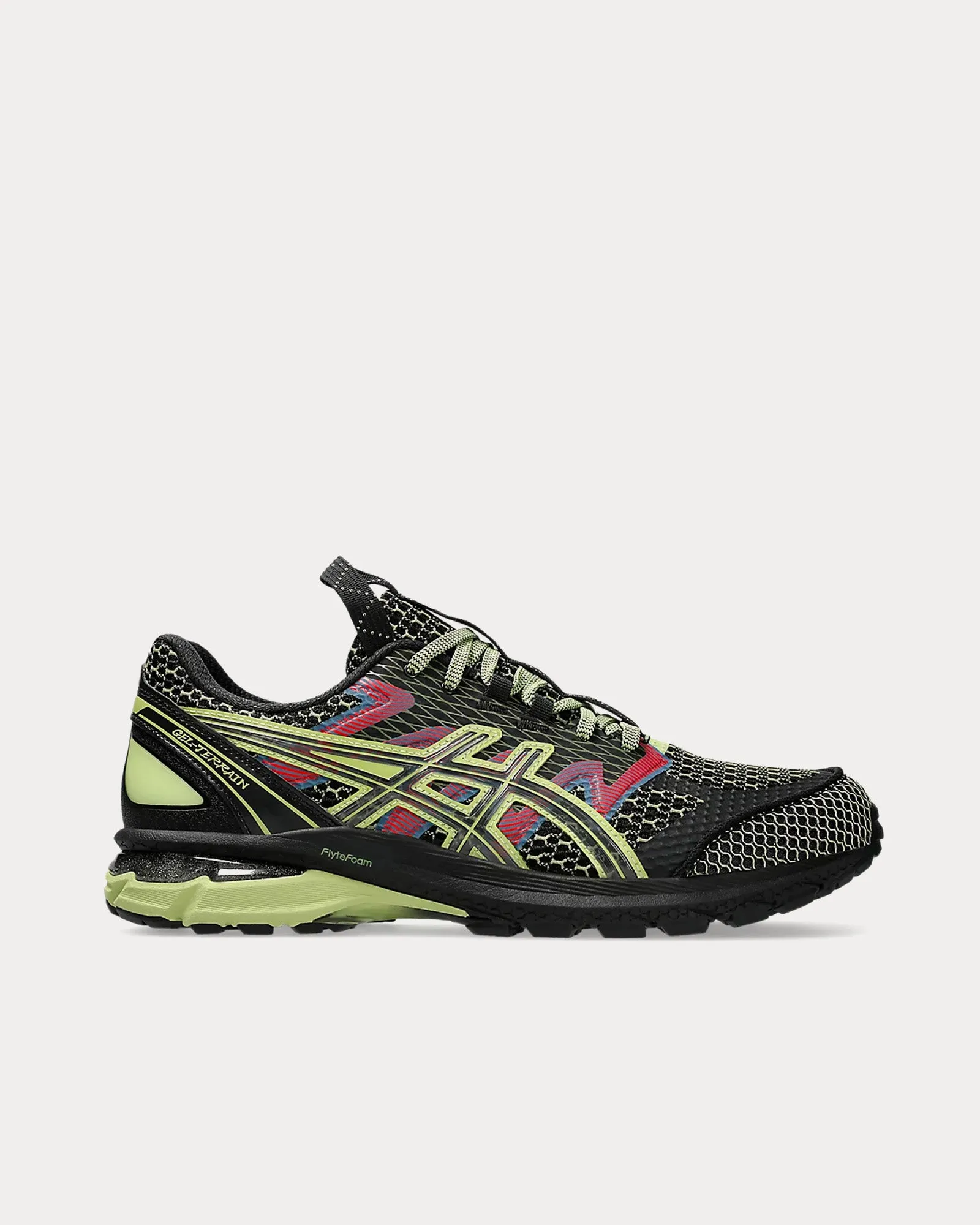 US4-S Gel-Terrain Black / Neon Lime Low Top Sneakers