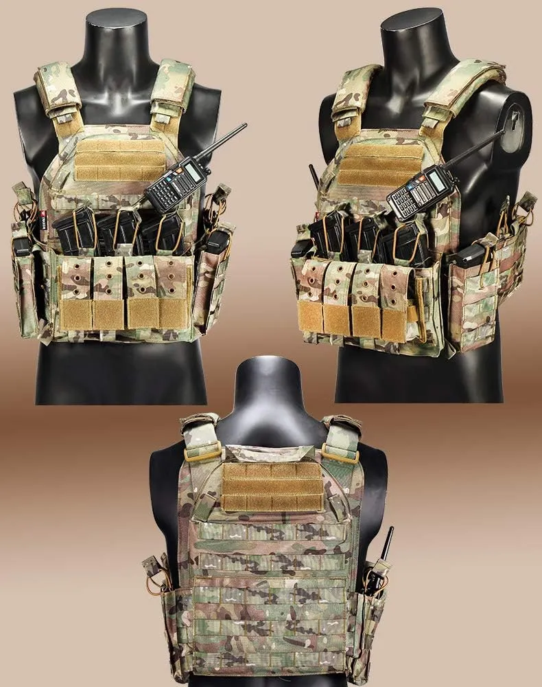 vAv YAKEDA Tactical Vest for Men Quick Release Outdoor Airsoft Vest Adjustable for Adults