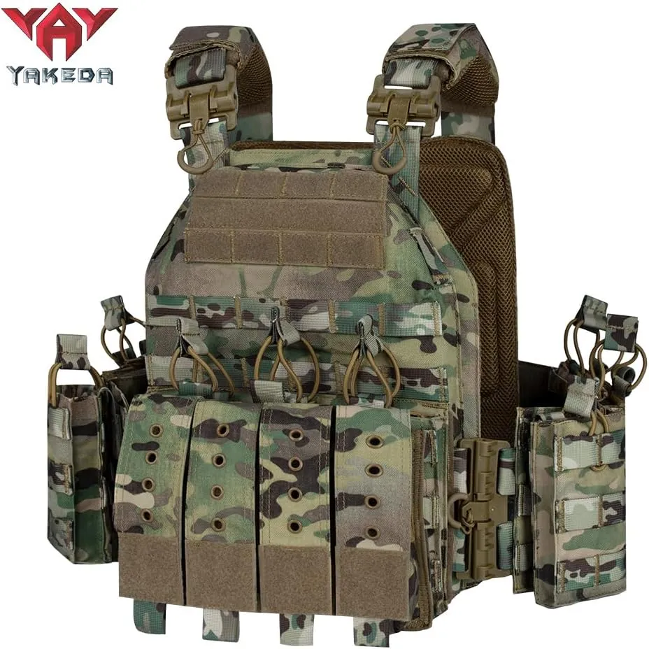 vAv YAKEDA Tactical Vest for Men Quick Release Outdoor Airsoft Vest Adjustable for Adults