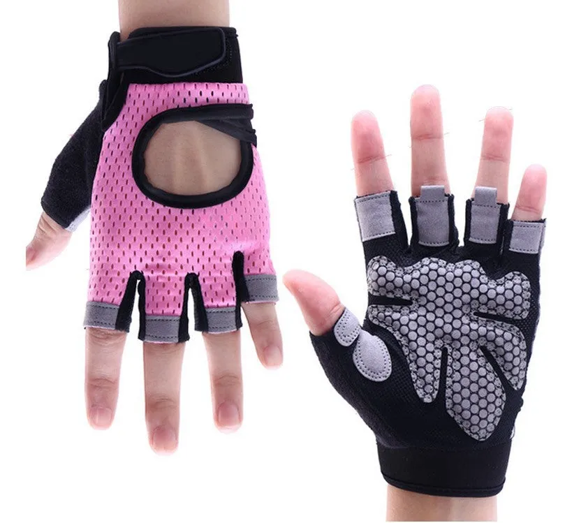 Weight Lifting Half Finger Gloves Work Out Gym Men Women