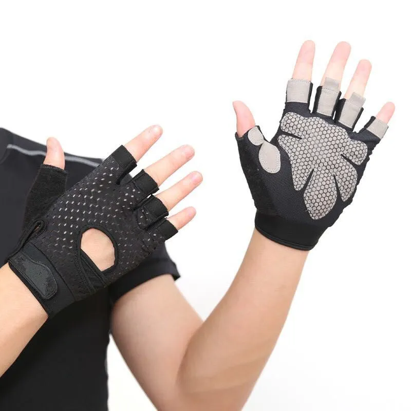 Weight Lifting Half Finger Gloves Work Out Gym Men Women