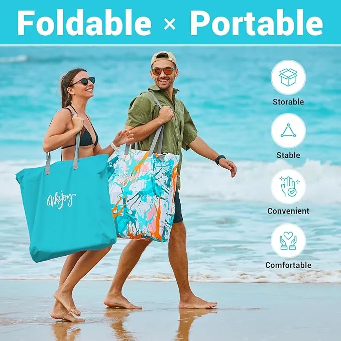 #WEJOY 2 Beach Chairs and Table Set Lightweight & Folding Backpack Beach Chair for Outdoor Beach Lawn Camping Picnic Cyan Beach Chairs Set