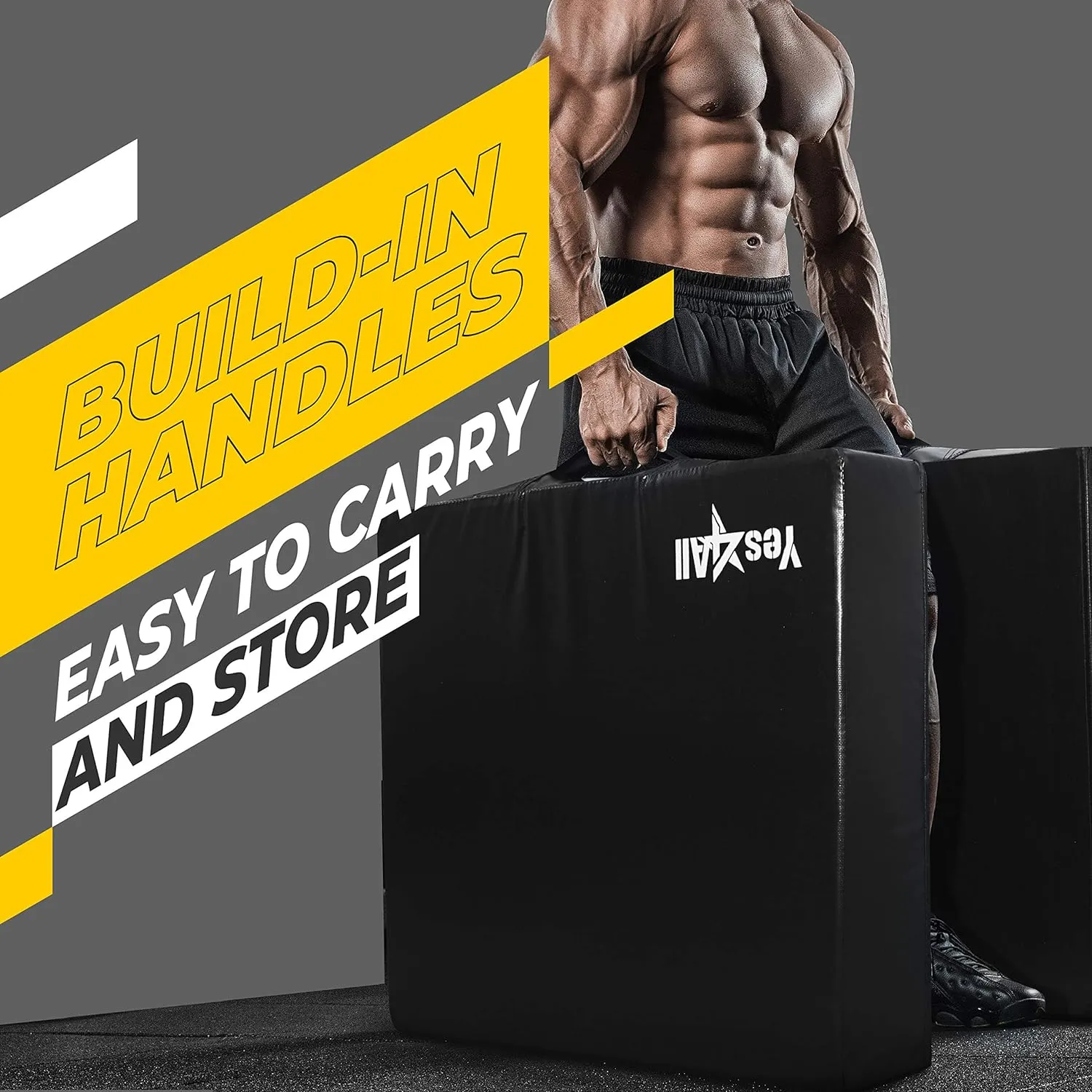 Yes4All Silencer Drop Pads/Weightlifting Drop Pads with PVC Cover & Easy Carry Handles  Sold in PairsVariation Theme