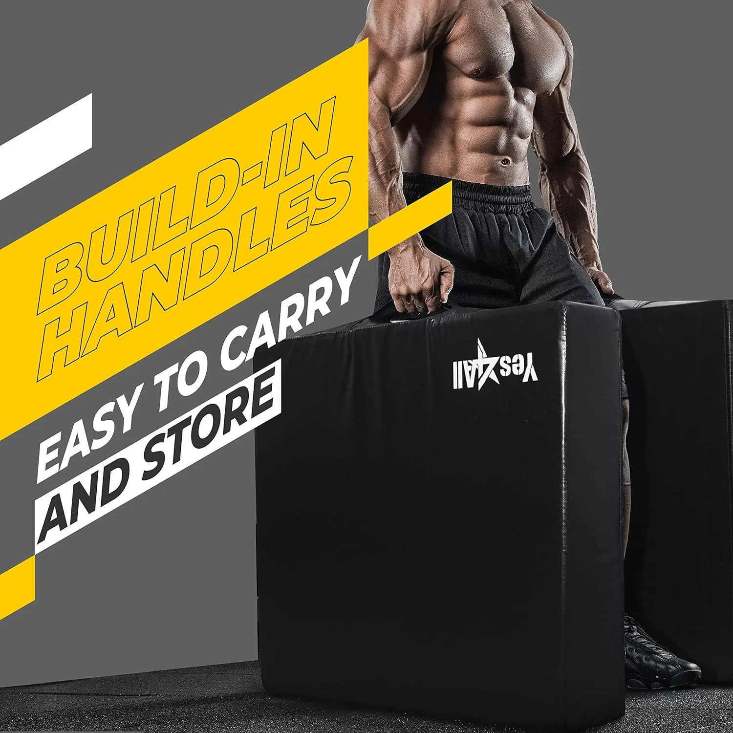 Yes4All Silencer Drop Pads/Weightlifting Drop Pads with PVC Cover & Easy Carry Handles  Sold in PairsVariation Theme