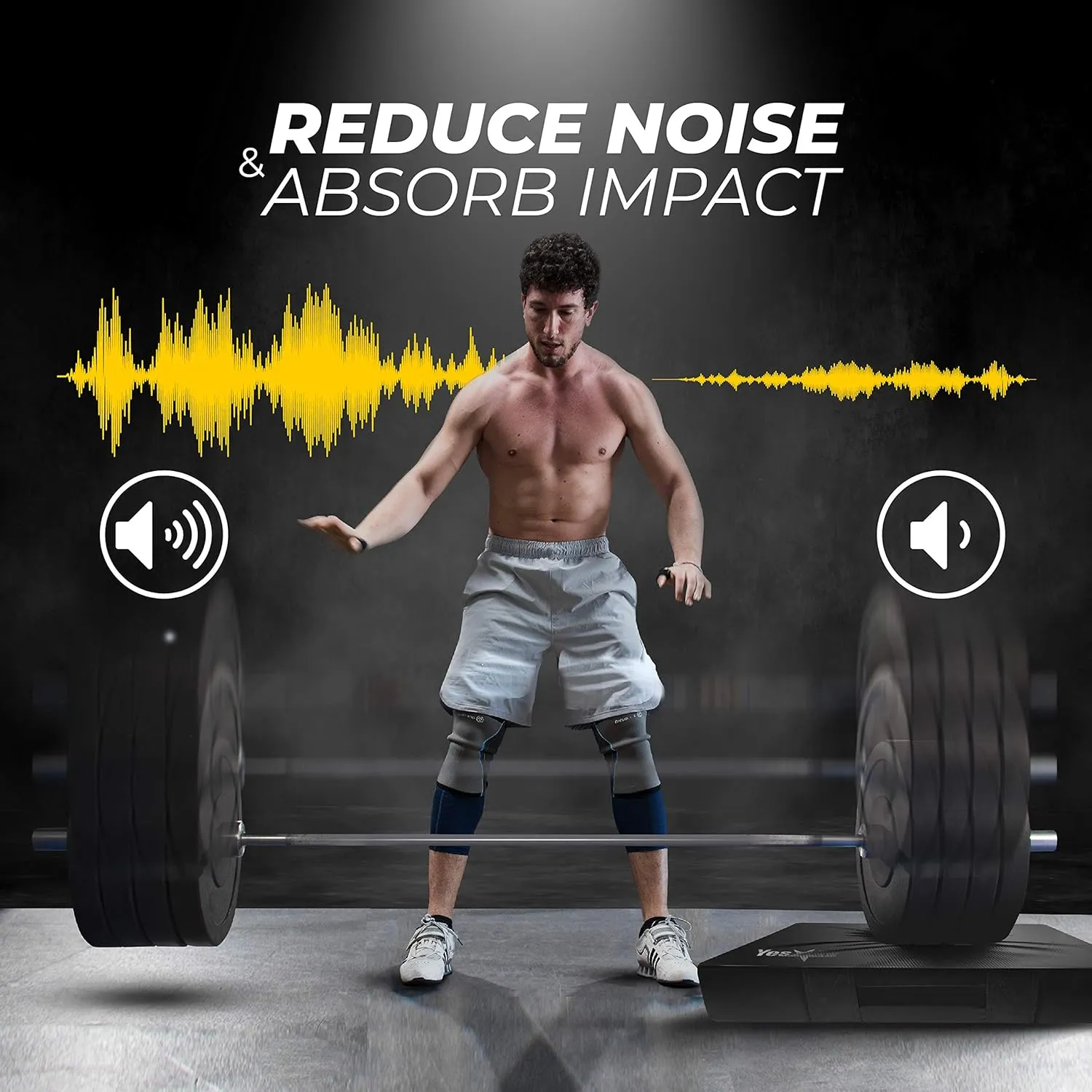 Yes4All Silencer Drop Pads/Weightlifting Drop Pads with PVC Cover & Easy Carry Handles  Sold in PairsVariation Theme