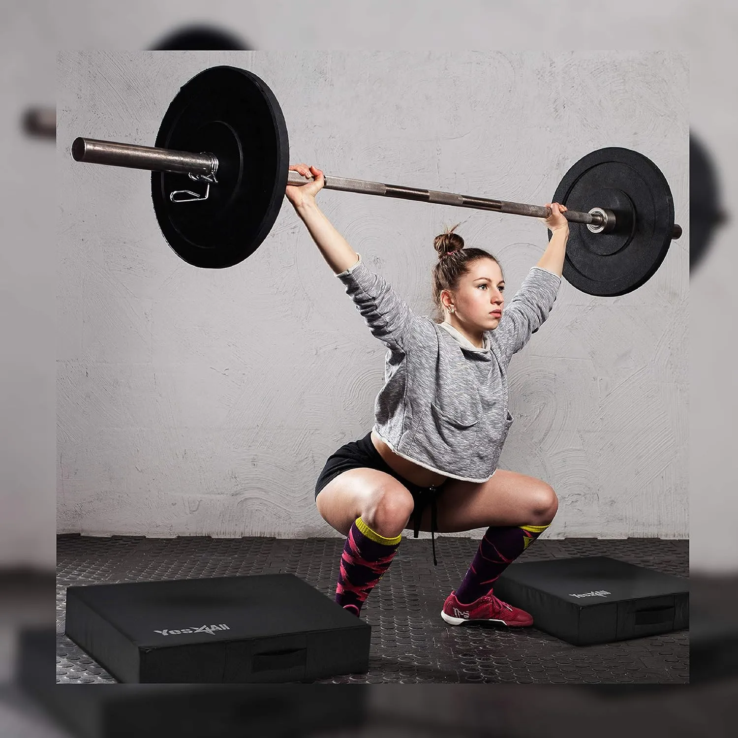 Yes4All Silencer Drop Pads/Weightlifting Drop Pads with PVC Cover & Easy Carry Handles  Sold in PairsVariation Theme